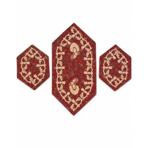 Termeh Table Set: Hand-Embroidered Persian Boteh Jegheh Design