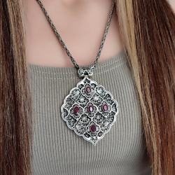 Crimson Quill Congressional Ruby Necklace