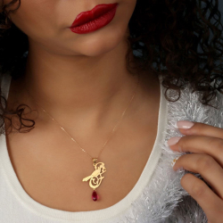 Love and Bird, 18K Gold Necklace