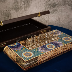 KHATAM BACKGAMMON AND CHESS SET - TAZHIB
