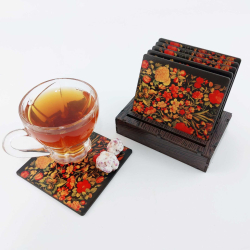 PERSIAN FLORAL COASTERS SET
